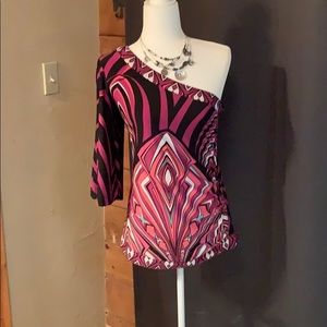 Susan Lawrence one shoulder top